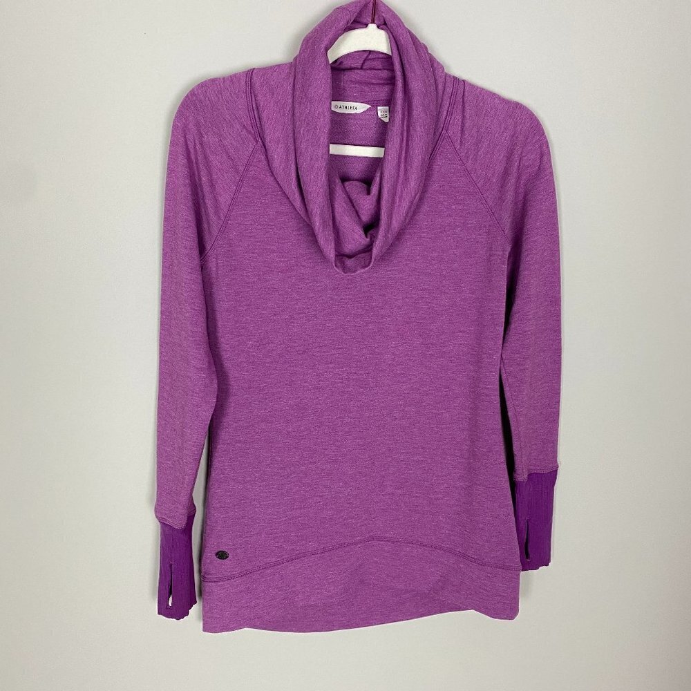 Athleta Tranquility Cowl Neck Tunic Sweatshirt Pullover Womens‎ XXS